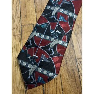 Golf Club Theme Red Men's Neck Tie Made In‎ USA